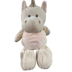 Kellytoys Kelly toy Plush Unicorn rattle pink cream large stuffy stuffed animal